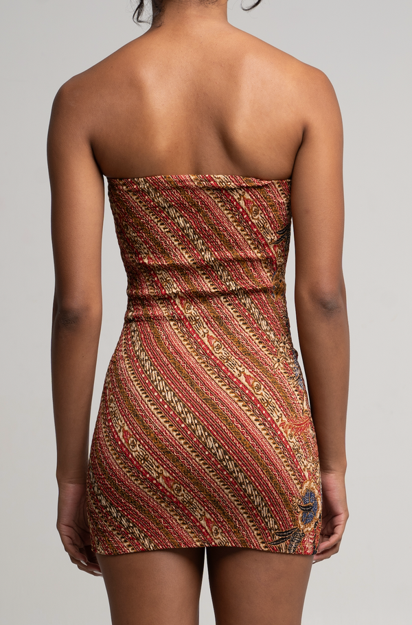 Batik Tube Dress Garis